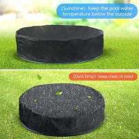 Cubierta redonda impermeable para piscina cubierta plegable de seguridad para piscina sobre el suelo cubierta protectora a prueba de polvo paño de lluvia para jardín - details 4