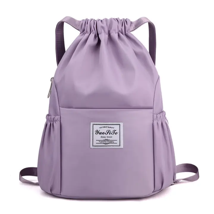 Bolso de mujer nueva moda mochila de cubo de agua Simple ligero con cordón de tela Oxford mochila de viaje bolso de escuela para estudiantes - 1
