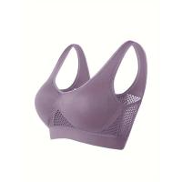 Sujetador deportivo con almohadillas incorporadas, transpirable, alta elasticidad, sin aros, perfecto para yoga, fitness, correr - details 15