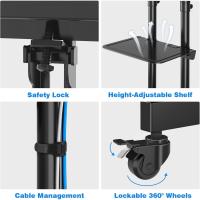 32 a 80 Pulgadas, Soporte de Piso Móvil con Bandeja para Televisión hasta 50 kg MAX VESA 600x400mm - details 2