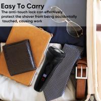 Afeitadora Eléctrica Impermeable para Hombre, Con Pantalla LCD, Máquina De Afeitar Con cortasillas desmontable - details 7