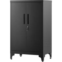 Archivador de Oficina, Armario Multifuncional, 2 Puertas, con Cerradura, Almacenamiento de Acero, para Sala de Estar, Gris Mate OMC013G01 - details 24