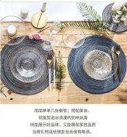 Mantel personal de hilo de algodón de estilo nórdico, ramio tejido circular para tazas, mantel con tablero aislante, antideslizante y anti - details 8
