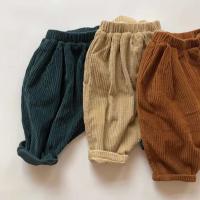 Ropa para niños otoño nuevo estilo bebé pana gruesa cintura elástica versión coreana pantalones de zanahoria de color sólido - details 4