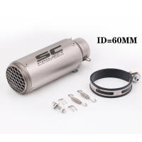 51mm/60mm/63mm Universal Motorcycle Exhaust Muffler Tailpipe SC project Canister Tail Pipe Stainless Carbon fiber 2Inches - details 14