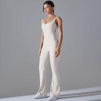 2025 Nueva Belleza ck Ropa de Entrenamiento Deportivo de Elevación de Melacotton de Una Pieza Pantalones Acampanados Yoga - details 2