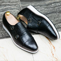 Moda hecha a mano de alta gama casual Munch zapatos de negocios de cuero de vaca. - details 9