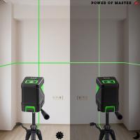 Instrumento de medición Horizontal y Vertical, Kit de nivel láser verde, línea cruzada 3D, 2 líneas, 360 - details 6