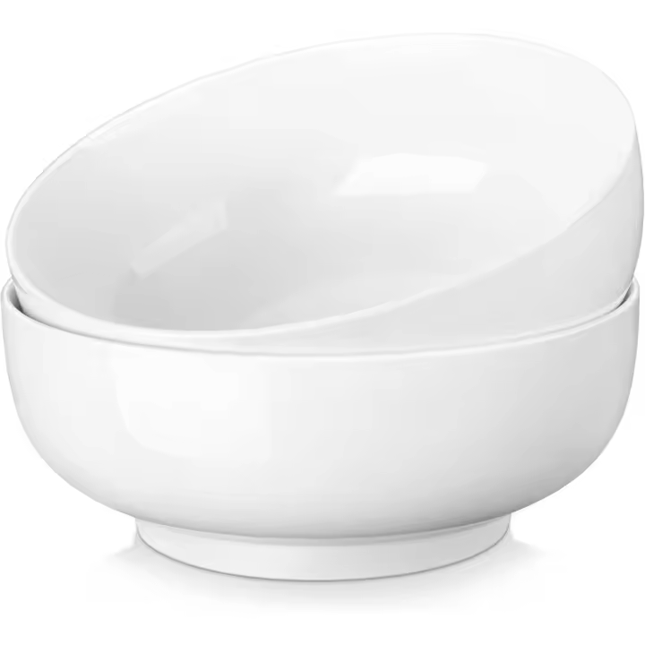 Grandes Cuencos de Porcelana Ideal para Cereales, Sopa, Postres, Ensaladas 25.4x 25.4x 10 cm - 1