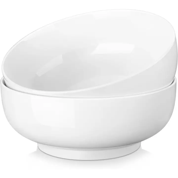 Grandes Cuencos de Porcelana Ideal para Cereales, Sopa, Postres, Ensaladas 25.4x 25.4x 10 cm - 1