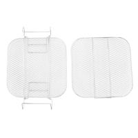 Estante cuadrado de dos capas para freidora de aire, accesorios de acero inoxidable para deshidratador, 4,2-5. 8qt - details 0