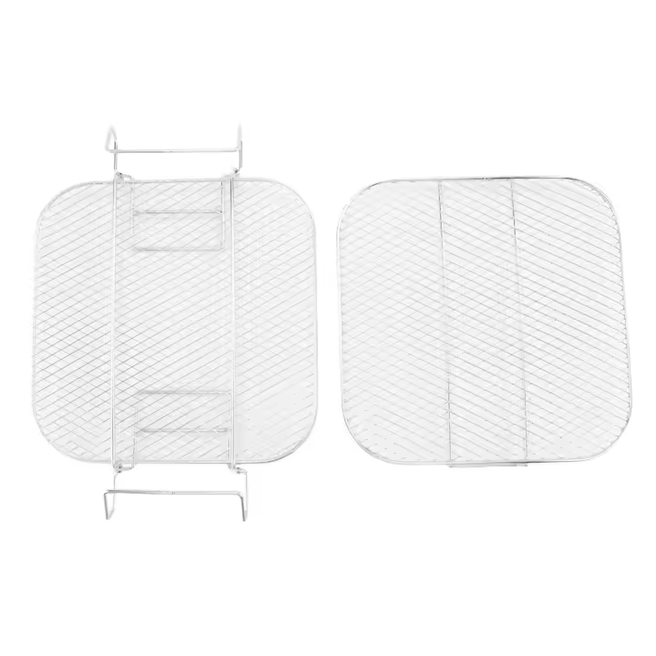 Estante cuadrado de dos capas para freidora de aire, accesorios de acero inoxidable para deshidratador, 4,2-5. 8qt - 1