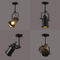 Foco de hierro forjado negro Vintage, lámpara de acento E27, ajustable en pared o techo montaje empotrado, iluminación para Loft, cafetería, Bar, tienda - details 8
