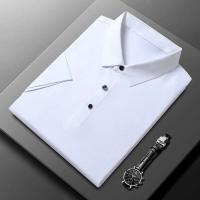 Nueva camiseta personalizada de verano de alta gama para hombre, Polo de marca de moda de negocios de manga corta de color sólido, cómodo y transpirable - details 18