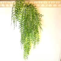 Simulación de rama de sauce de mimbre, sauce llorón falso, planta verde de plástico, planta de hoja de sauce, flor falsa de ratán, colgante de pared, colgante de pared decorativo - details 0