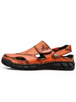 2025 primavera y verano de los hombres de gran tamaño sandalias de los hombres marea de cuero zapatos de playa sandalias zapatillas de gran tamaño zapatos de los hombres de costura. - details 4