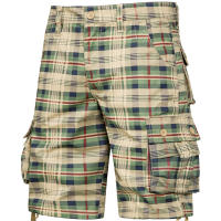 Pantalones Medios Para Hombre Algodón Cómodo Verano Deportes Al Aire Libre Playa Estilo Safari Tren Plaid Corte Regular Talla Grande - details 6