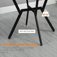 Mesa de comedor redonda industrial con tapa de madera y marco de acero para salón, carga 60 kg Ø90x76 cm - details 3