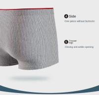 4 Uds Boxer Shorts ropa interior para hombre bragas sexis Boxers de algodón calzoncillos a rayas pantalones cortos masculinos lencería convexa en U de talla grande 2XL-6XL - details 7