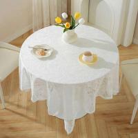 Romántico Ence estilo francés mesa de boda blanca, manteles de mesa de comedor, decoraciones de cocina - details 3