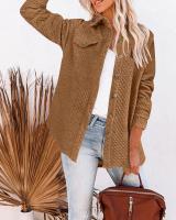 Otoño e Invierno Nueva Chaqueta Casual Ligera con Bolsillo de Diamante de Color Sólido para Mujer - details 21