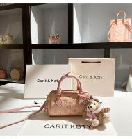 Bolso Boston con relieve rosa de moda 2025Nuevo bolso de almohada de mano de alta gama al por mayor - details 1