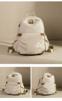Bolso trasero para mujer, mochila antirrobo, bolsos estéticos de tendencia informal para mujer, bolsa de libros de lona resistente a la suciedad de Color café, resistente al desgaste - details 24