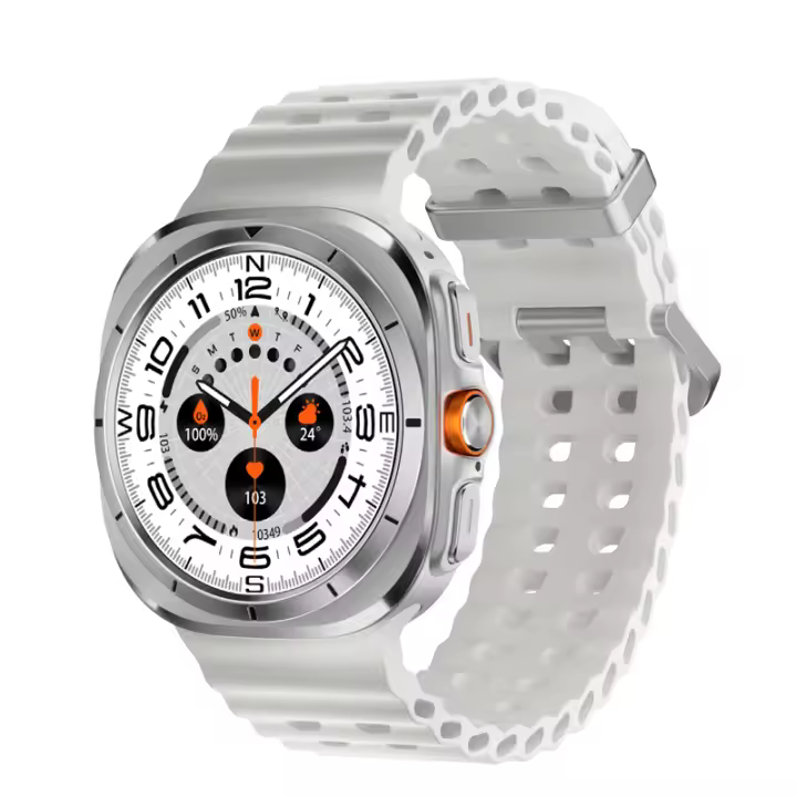 Reloj inteligente W7 AMOLED, asistente de voz, brújula, detección de frecuencia cardíaca, llamada de emergencia SOS, modo deportivo, linterna, novedad de 2025 - 1