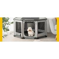Corral para perros Lionto en tela Oxford, malla transpirable, con bolsillo lateral con cremallera, estructura de tubo de PVC, jaula octogonal para perros - details 2