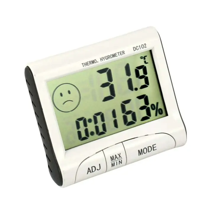 Medidor electrónico de temperatura y humedad para interiores, pantalla LCD, termómetro digital, higrómetro, estación meteorológica, despertador - 1