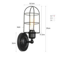 Lámpara de pared industrial vintage, candelabros de estilo europeo simple, comedor, dormitorio, pasillo - details 3