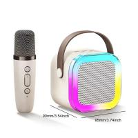 Micrófono Dual inalámbrico para Karaoke, Altavoz Bluetooth con luces de colores RGB, HIFI envolvente, Subwoofer para fiesta, regalo de Navidad para niños - details 23