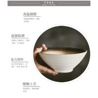 Creativo tazón de ramen de cerámica con rosca de estilo japonés japonés retro tazón de sopa de fideos instantáneos para el hogar grande tazón de ensalada tazón de sombrero - details 1