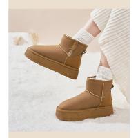 Botas de nieve, nueva moda 2025 con botines sencillos, zapatos de algodón cálidos - details 11