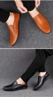 Zapatos deportivos planos para caminar de otoño para hombre de cuero genuino 2020, zapatos de conducción informales transpirables - details 7