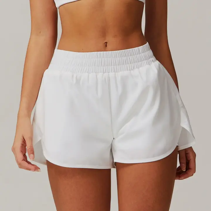 Pantalones cortos de Yoga de secado rápido con sensación de nube, pantalones cortos falsos de dos piezas para ejercicio, levantamiento de glúteos, entrenamiento de gimnasio, pantalones de Yoga para correr y Fitness de secado rápido - 1