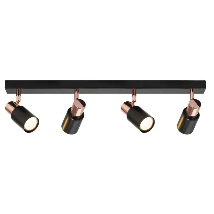 CBJKTX Foco de Techo 4 Bombillas Lámpara de Cocina GU10 355 °   Foco moderno con luz de techo giratoria - 1