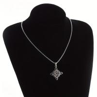 Collar de acero inoxidable para hombres y mujeres, 1 pieza, moda, tendencia, colgante de nudo de bruja - details 8