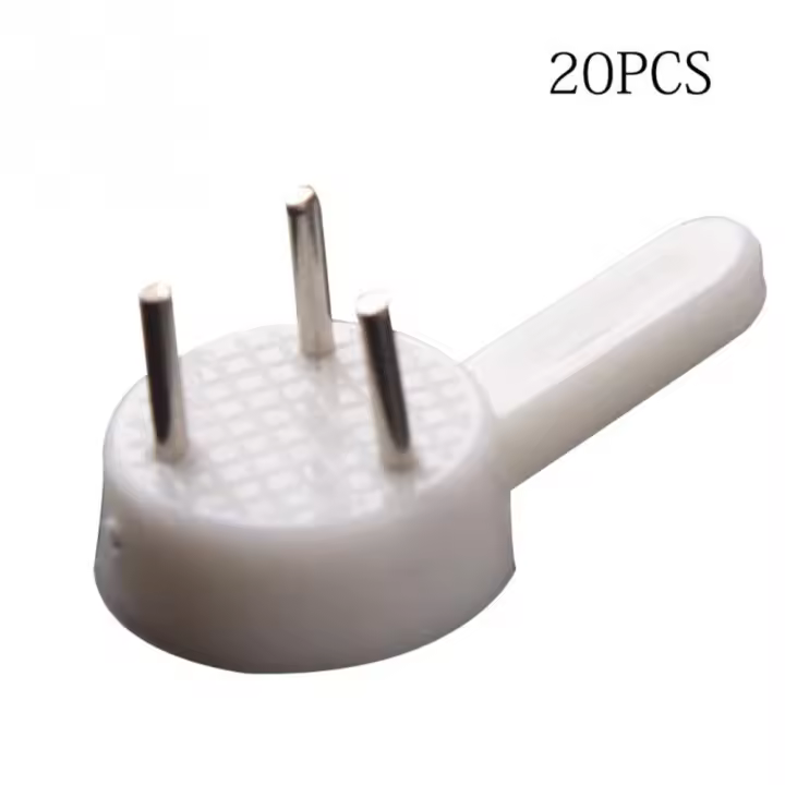 Colgador de pintura colgante blanco Invisible de plástico, gancho para marco de fotos de uñas, soporte de pared - 1