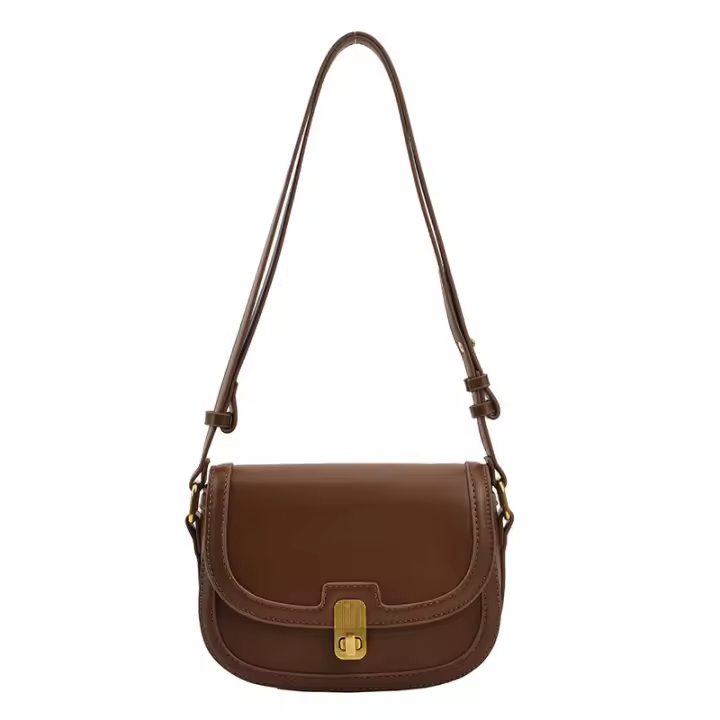 Bolso cruzado de cuero PU para mujer, bandolera de hombro con solapa femenina, de diseñador, Otoño, 2022 - 1
