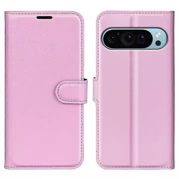 Funda de Teléfono de Cuero con Textura Litchi para Google Pixel 9 A Prueba de Golpes - 1