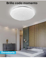 Panel de luz de techo de 18 W y 36 W, decoración de cocina y sala de estar, iluminación interior moderna, material de cuerpo de plástico y pantalla de resina. - details 2