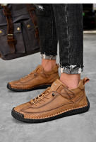 Zapatos de cuero de moda para hombres populares herramientas al aire libre costura retro media y alta parte superior de la moda casual zapatos de cuero de los hombres zapatos casuales. - details 27