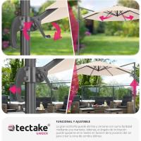Parasol Ajustable para Protección UV Ventilación Superior Ideal para Jardín, Terraza Exterior, Patio - details 6