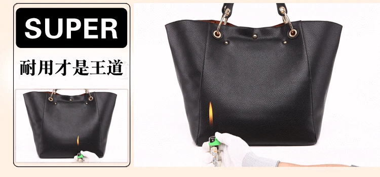 Bolso de hombro de cuero de lujo para mujer, bandolera con asa superior, gran capacidad, 2021 - details 9