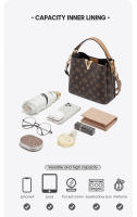 FOXER-Bolso cruzado de cuero sintético para mujer, bandolera con estampado de cubo - details 22