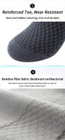 Calcetines cortos de fibra de bambú para hombre, medias tobilleras transpirables de alta calidad para verano e invierno, 5 pares - details 7