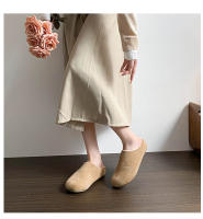 Un pedal de fondo plano bolsa cabeza perezosa medias zapatillas de terciopelo zapatos de mujer de gran tamaño. - details 21