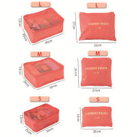 Bolsas organizadoras para maletas, 6 piezas, impermeables, incluye cubos de embalaje, 3 bolsas de compresión - details 44