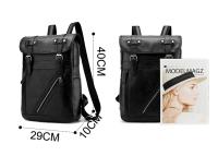 Mochila de cuero para hombre y mujer, morral de estilo universitario, resistente al agua, sencillo y Popular, estilo Retro coreano - details 1